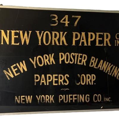 Original New York Paper Co. Sign