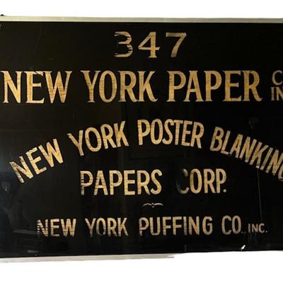 Original New York Paper Co. Sign