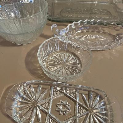 Carnival glass and miscellaneous crystal