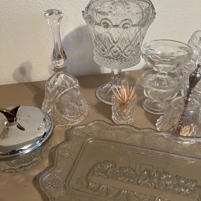 Carnival glass and miscellaneous crystal