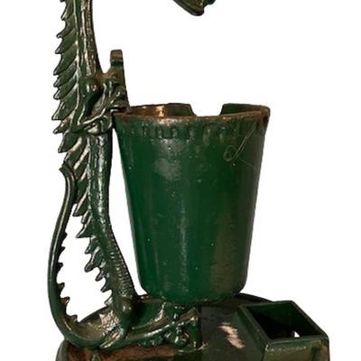 Vintage Cast Iron Dragon Ashtray Stand
