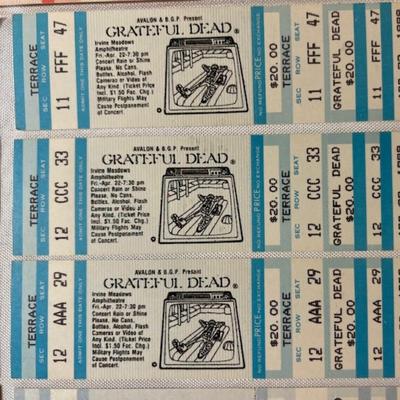Grateful Dead Concert Tickets