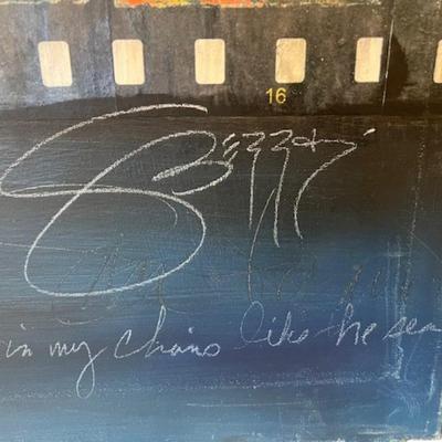 Signed Jenny Berry "Subway Poetry" Acrylic on Canvas