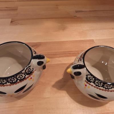 2 Temptations Rooster soup bowl mugs