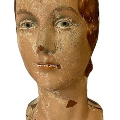 Vintage Papier Mache Mannequin Head