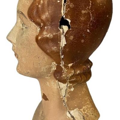 Vintage Papier Mache Mannequin Head