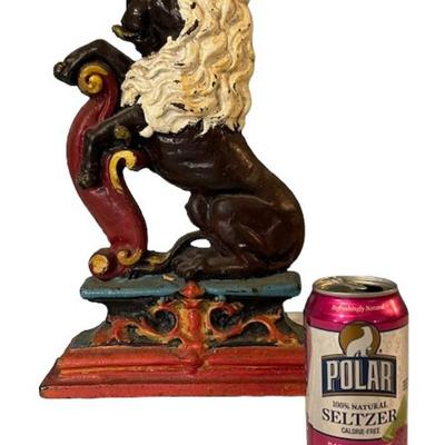 Antique Large Cast Iron Lion Doorstop
