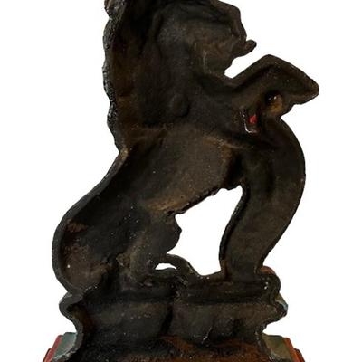 Antique Large Cast Iron Lion Doorstop