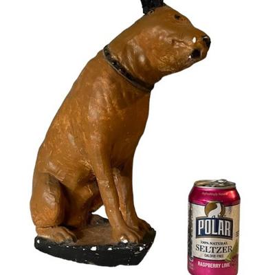 Vintage Chalkware RCA Victor Style Dog