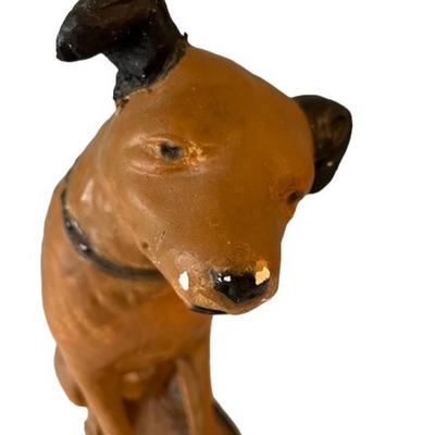 Vintage Chalkware RCA Victor Style Dog