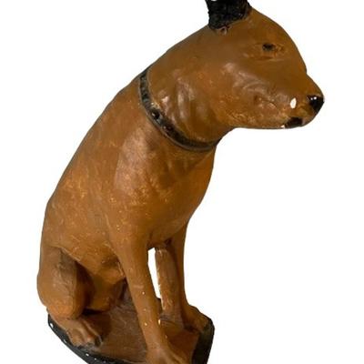 Vintage Chalkware RCA Victor Style Dog