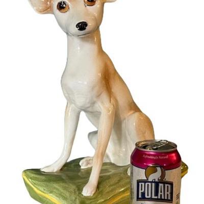 Vintage Italian Ceramic Sitting Chihuahua
