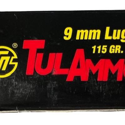 TulAmmo 9mm Luger Ammunition (NO SHIPPING)