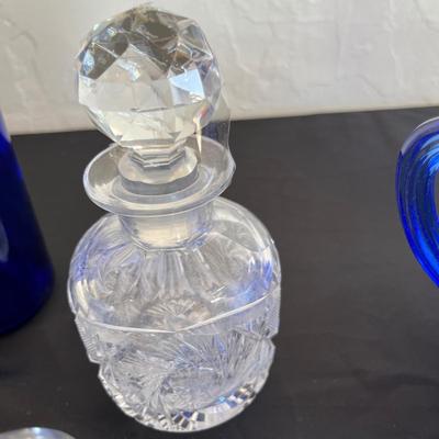 Cobalt & clear bottle lot