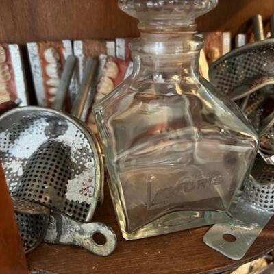 Pair of Display Cabinets with Vintage Medicine Bottles and More