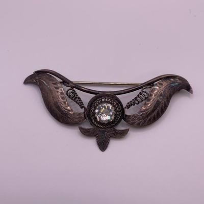 Vintage Pins & Pendants with Sterling Silver & Carved Turquoise Stone (K-HS)