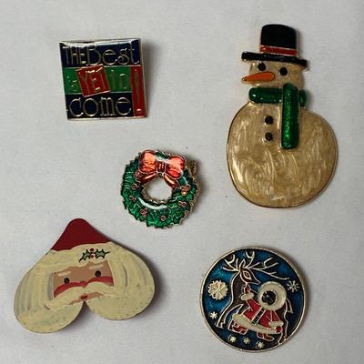 Christmas Pins, Pendants, & Clip Earrings incl. 925 & 14K (K-HS)