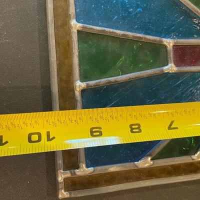 Cross stained glass window
