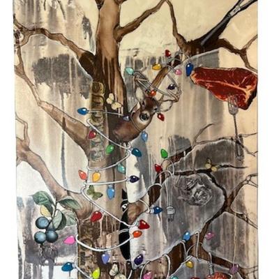 Signed Jenny Berry "Carne Navidad" on Canvas