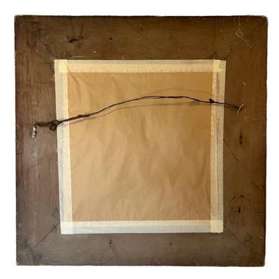 Antique Hand Painted Rustic Mirror