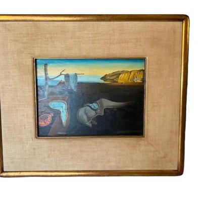Manner of Dali "Persistence of Memory" Oil on Canvas