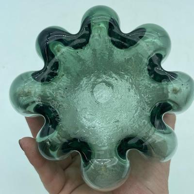 Heavy green glass