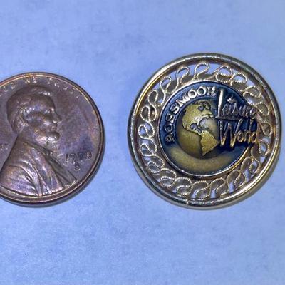 Vintage Rossmoor Leisure World Pin 1/20 12K GF Gold Filled Member Pin RARE
