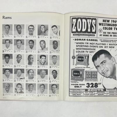 Los Angeles Rams vs New Orleans Saints 1968 NFL Football Program
