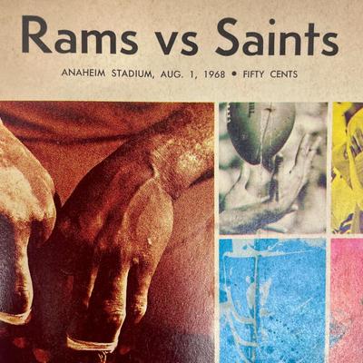 Los Angeles Rams vs New Orleans Saints 1968 NFL Football Program