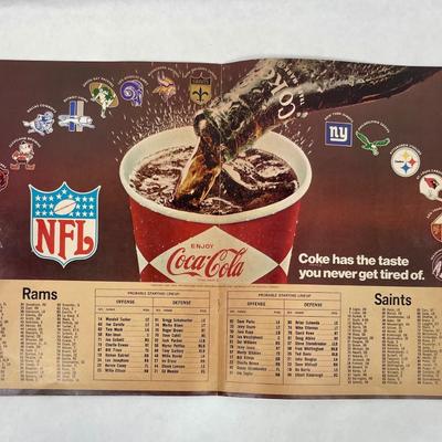 Los Angeles Rams vs New Orleans Saints 1968 NFL Football Program