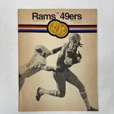 Los Angeles Rams vs San Francisco 49ers NFL Football 1969 Game Program LA RAMS