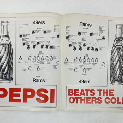 Los Angeles Rams vs San Francisco 49ers NFL Football 1969 Game Program LA RAMS
