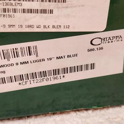 LOCAL PICK UP ONLY Chiappa Firearm M1 Rifle Wood 9 mm Luger 19"