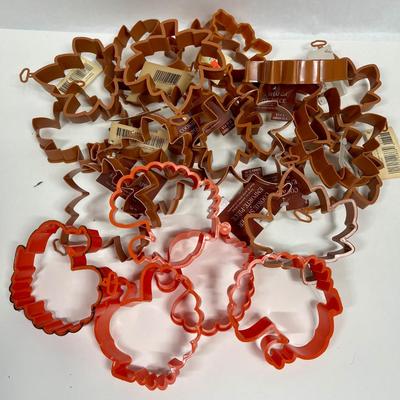 Fall Season Plastic Cookie Cutters - leaves & turkeys