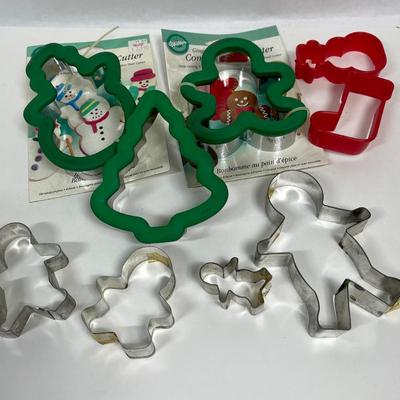 Christmas Cookie Cutters - Tree, Gingerbread People, Snowman, etc