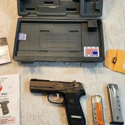 LOCAL PICK UP ONLY Ruger P95 9mm x 19 Pistol W/ Original Box W/ 2 Magazines