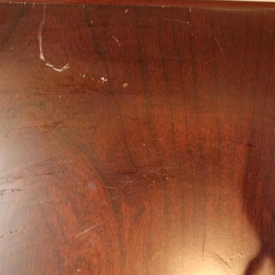 BOMBAY CO. Mahogany 2-Tier Pedestal Stand Side Table