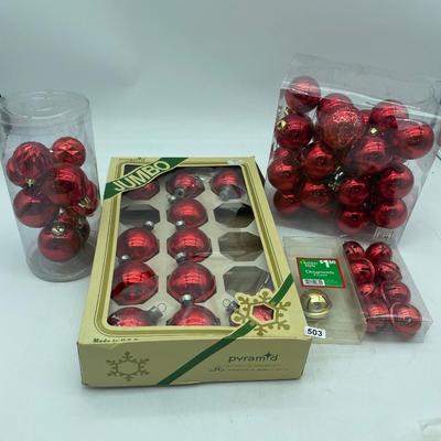 Red Christmas bulbs