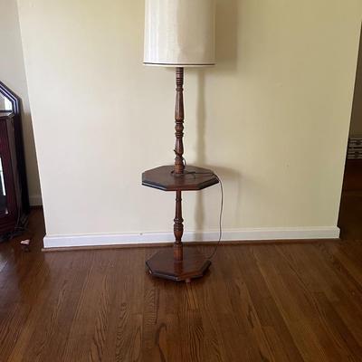 Lamp with side table