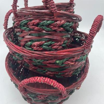 Set of Christmas baskets