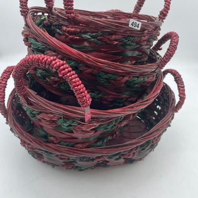 Set of Christmas baskets