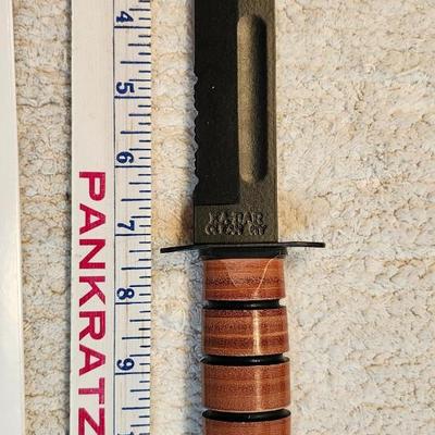 Ka-Bar KNIFE FIGHT/UTIL U.S. ARMY w/ Leather sheath