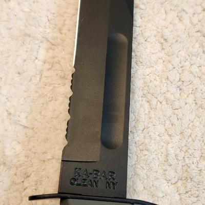 Full Size Black KA-BAR, Serrated Edge