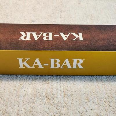 Ka-Bar Tanto Half-Serrated with Black Blades with sheath