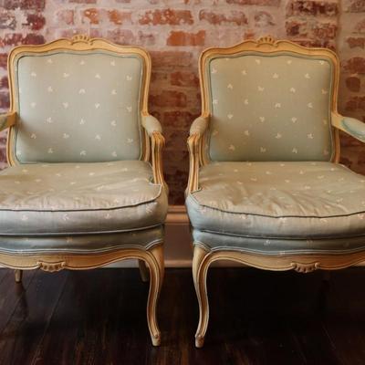 Pair of French Fauteuil Armchairs (See Description)