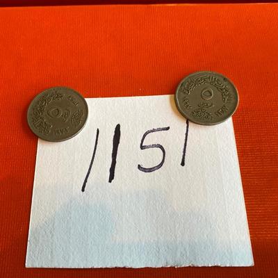 2 Egypt 5 Quirsh Coins