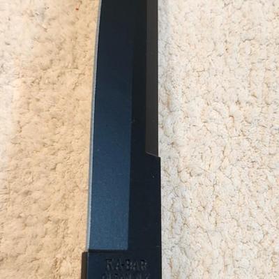 KA-BAR 1266 Modified Tanto Fixed Blade Knife 8" Black Blade, Black Kraton G Handles, Black GFN Sheath