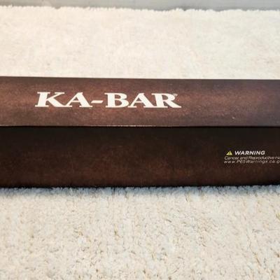 KA-BAR 1266 Modified Tanto Fixed Blade Knife 8" Black Blade, Black Kraton G Handles, Black GFN Sheath