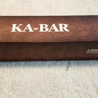 KA-BAR Full-Size U.S.M.C. Straight Edge Knife Brown, Leather Sheath