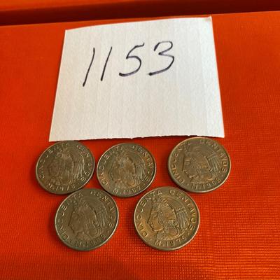 Vintage Mexico 50 Centavo Coins